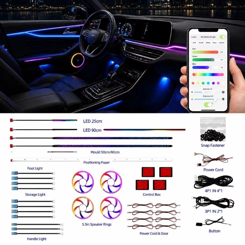 Door Handle - Car Ambient Lighting Kit 18 in