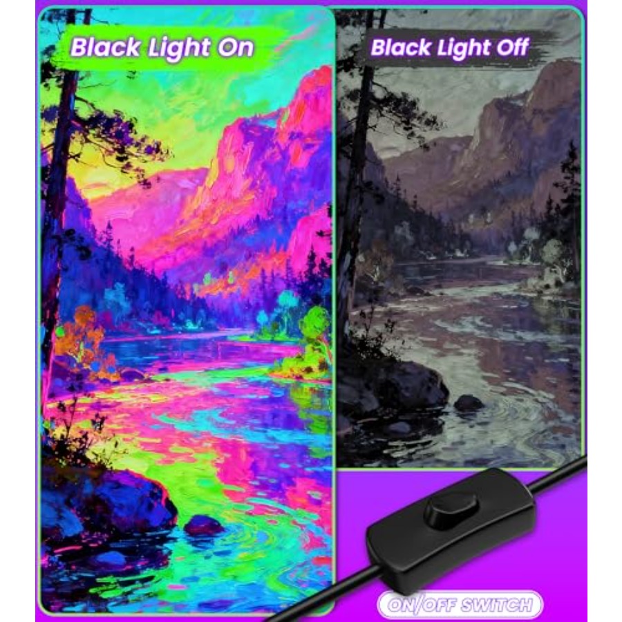 4W Pack LED Black Light Bar, B - Light Switch recension och pris