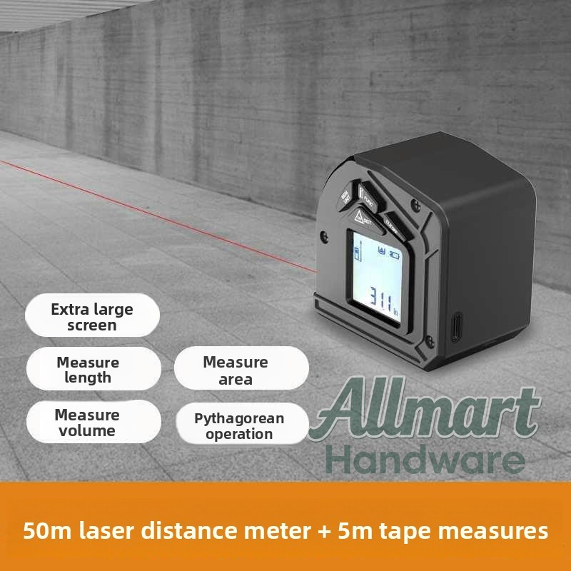 50m Laser Rangefinder with 5m  - Tape Measure recension och pris