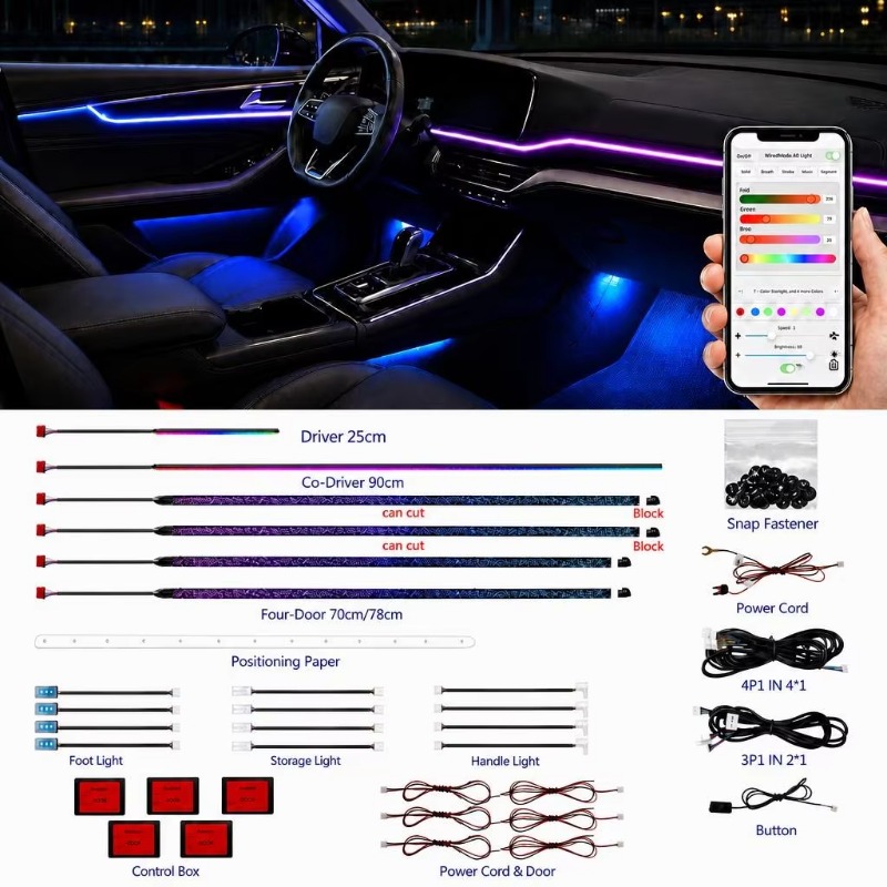 Car Ambient Lighting Kit 18 in - Door Handle recension och pris