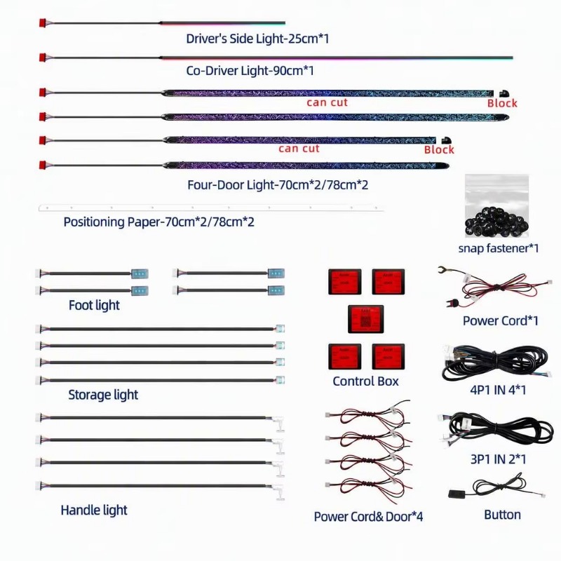 Car Ambient Lighting Kit 18 in - Door Handle recension och pris