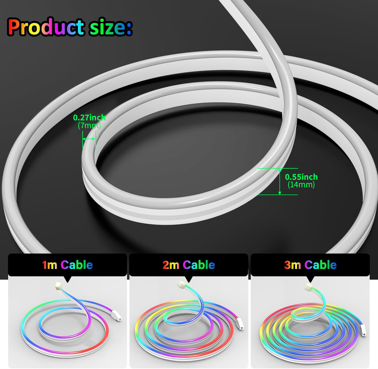 USB DC5V RGBIC Flexible Neon S - Led Strip Lights recension och pris