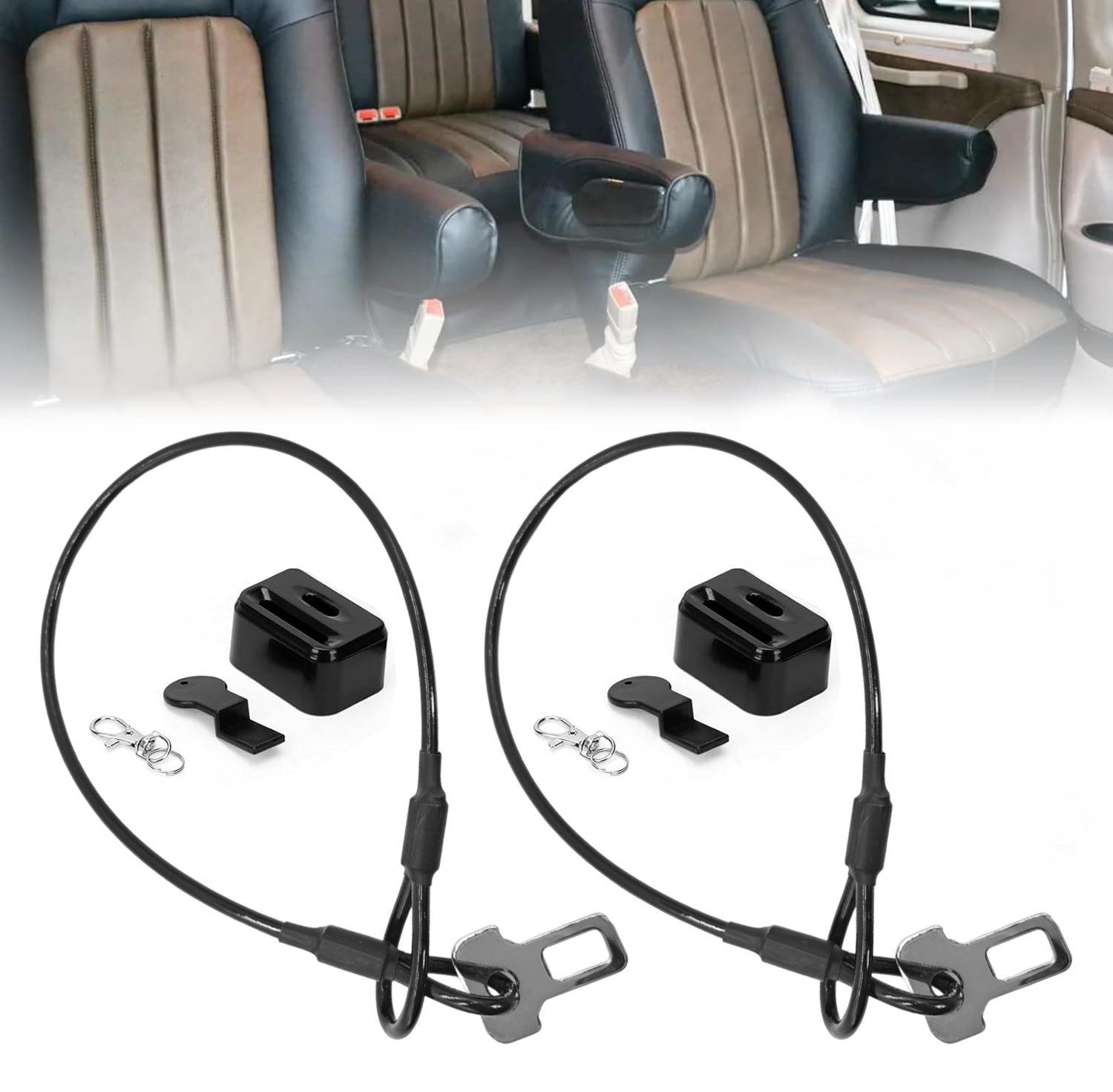 2 Pack Safety Rope Seat Belt L - Door Lock recension och pris
