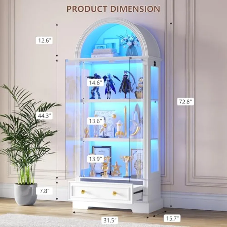 Curio Cabinet with Glass Doors - Cabinet Hinges recension och pris
