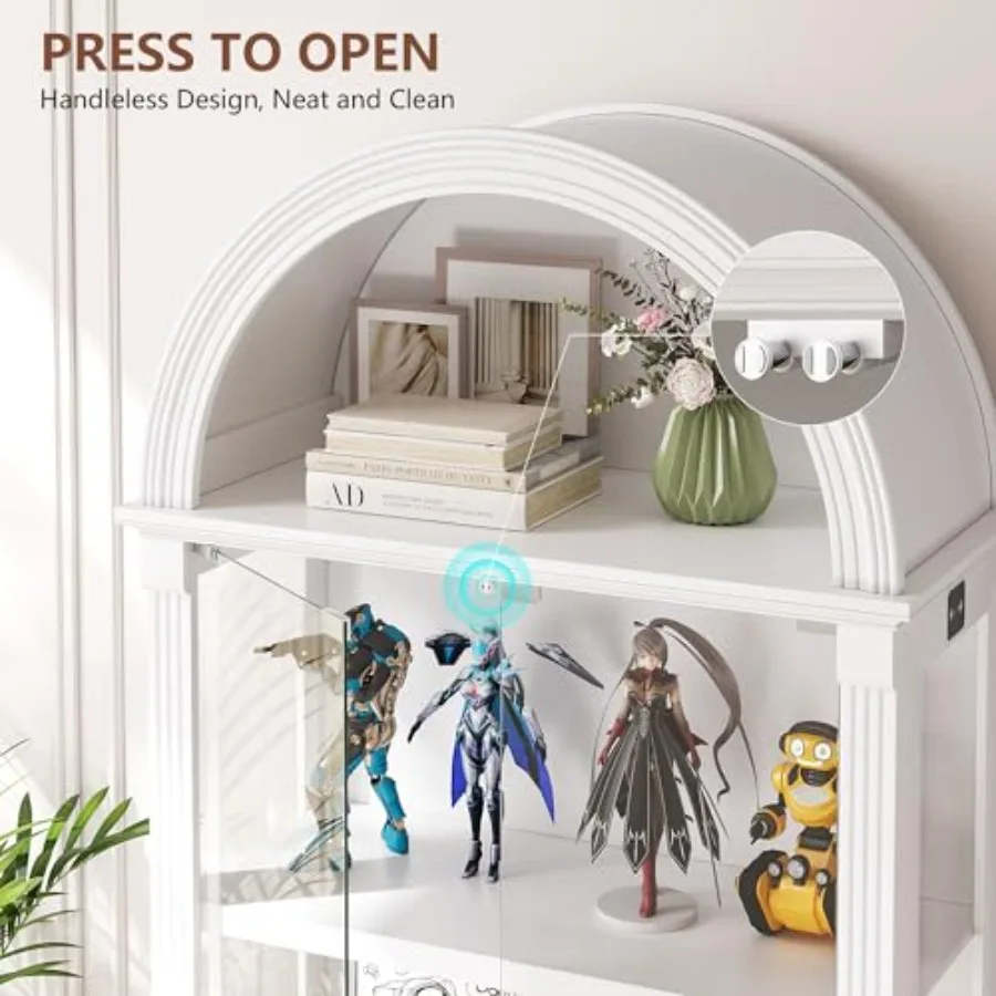 Curio Cabinet with Glass Doors - Cabinet Hinges recension och pris