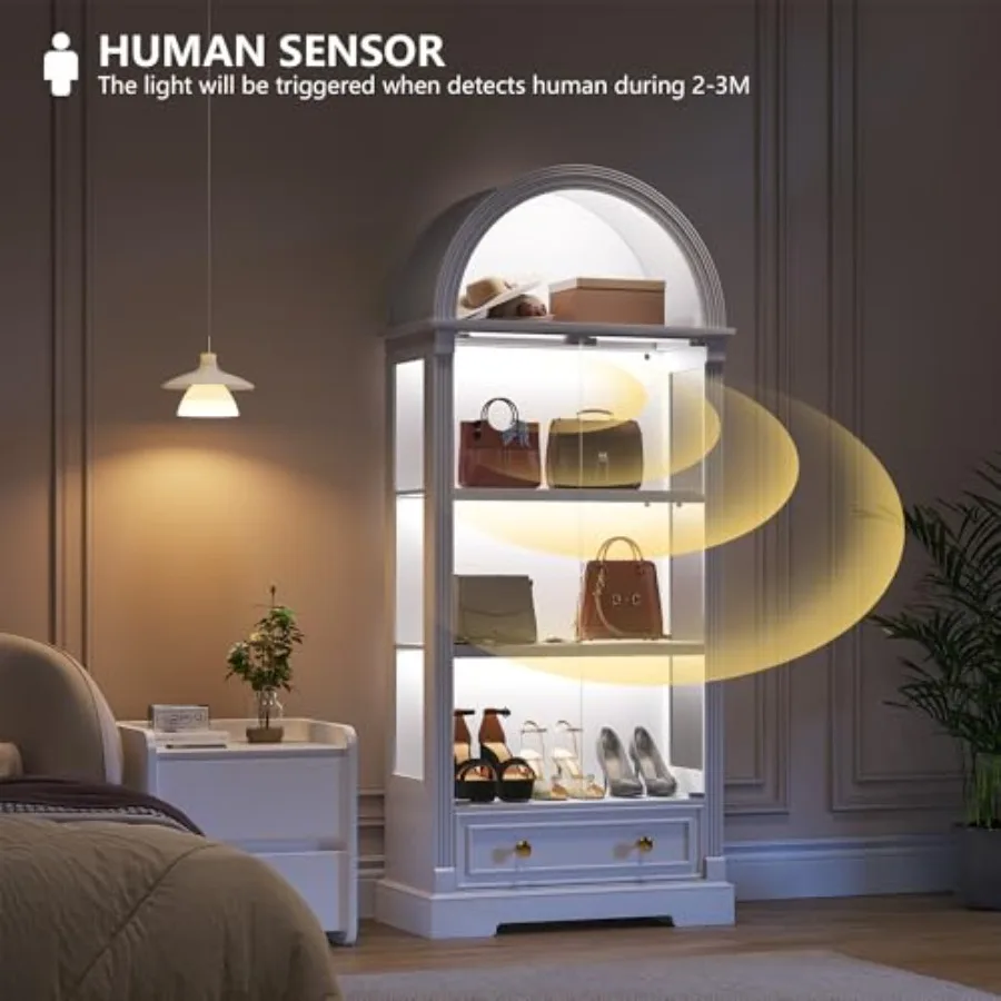 Curio Cabinet with Glass Doors - Cabinet Hinges recension och pris