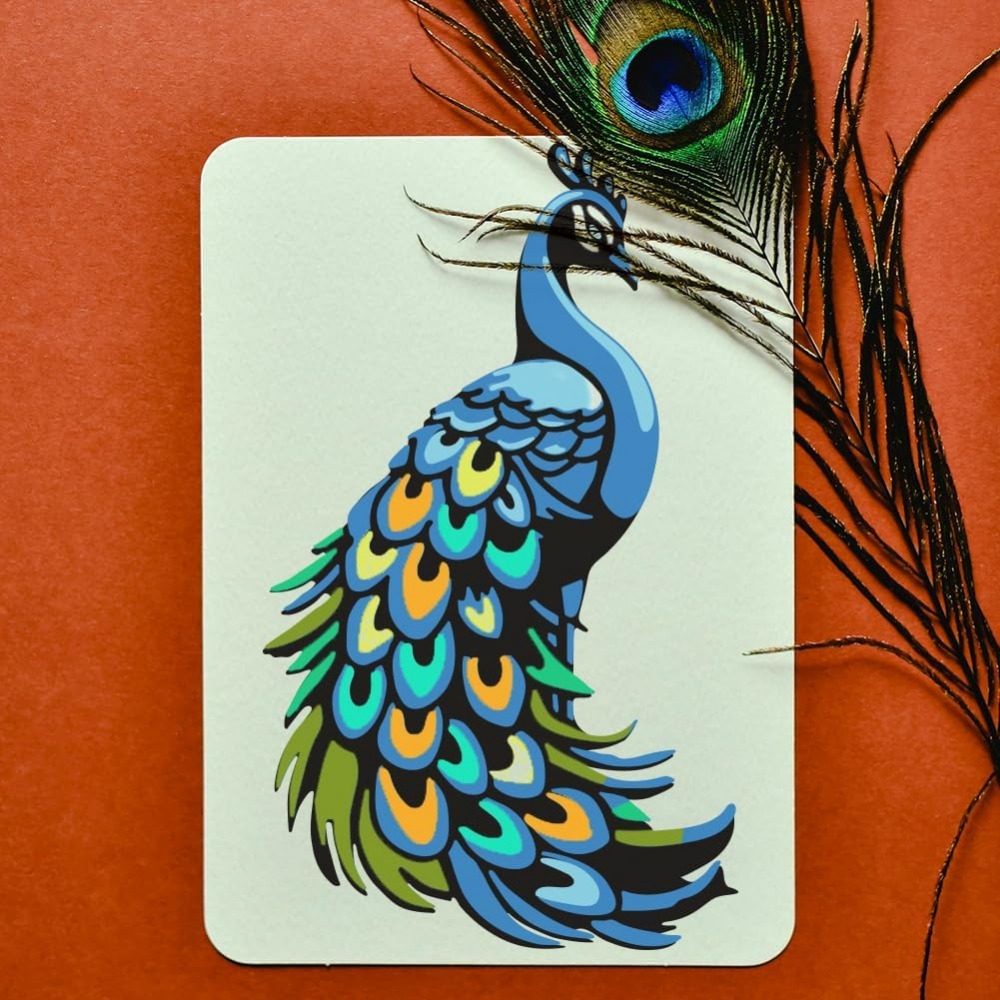 3Pcs Layered Peacock Stencils  - Paint Brush recension och pris