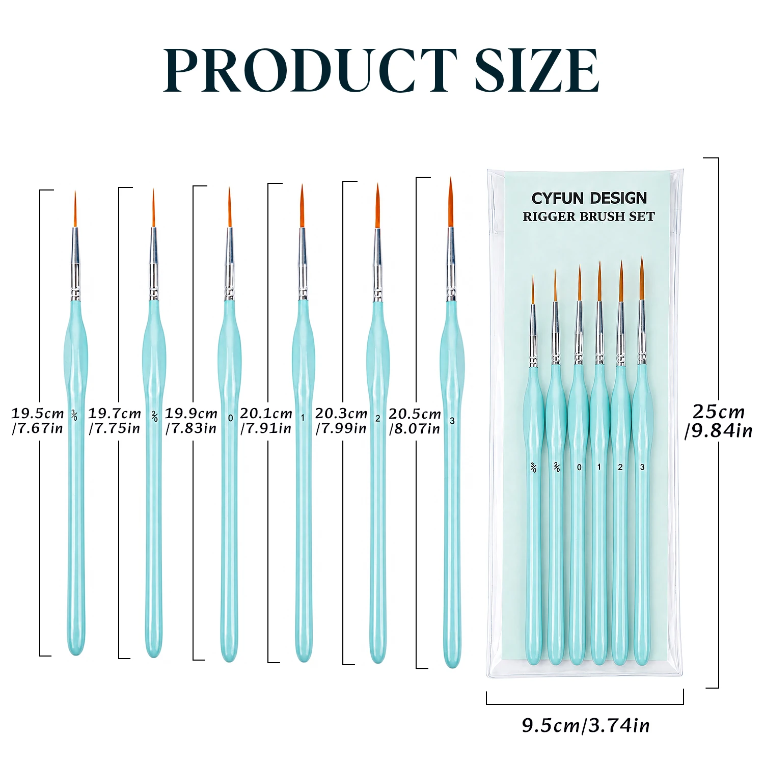 6pcs Rigger Paint Brushes Set, - Paint Brush recension och pris
