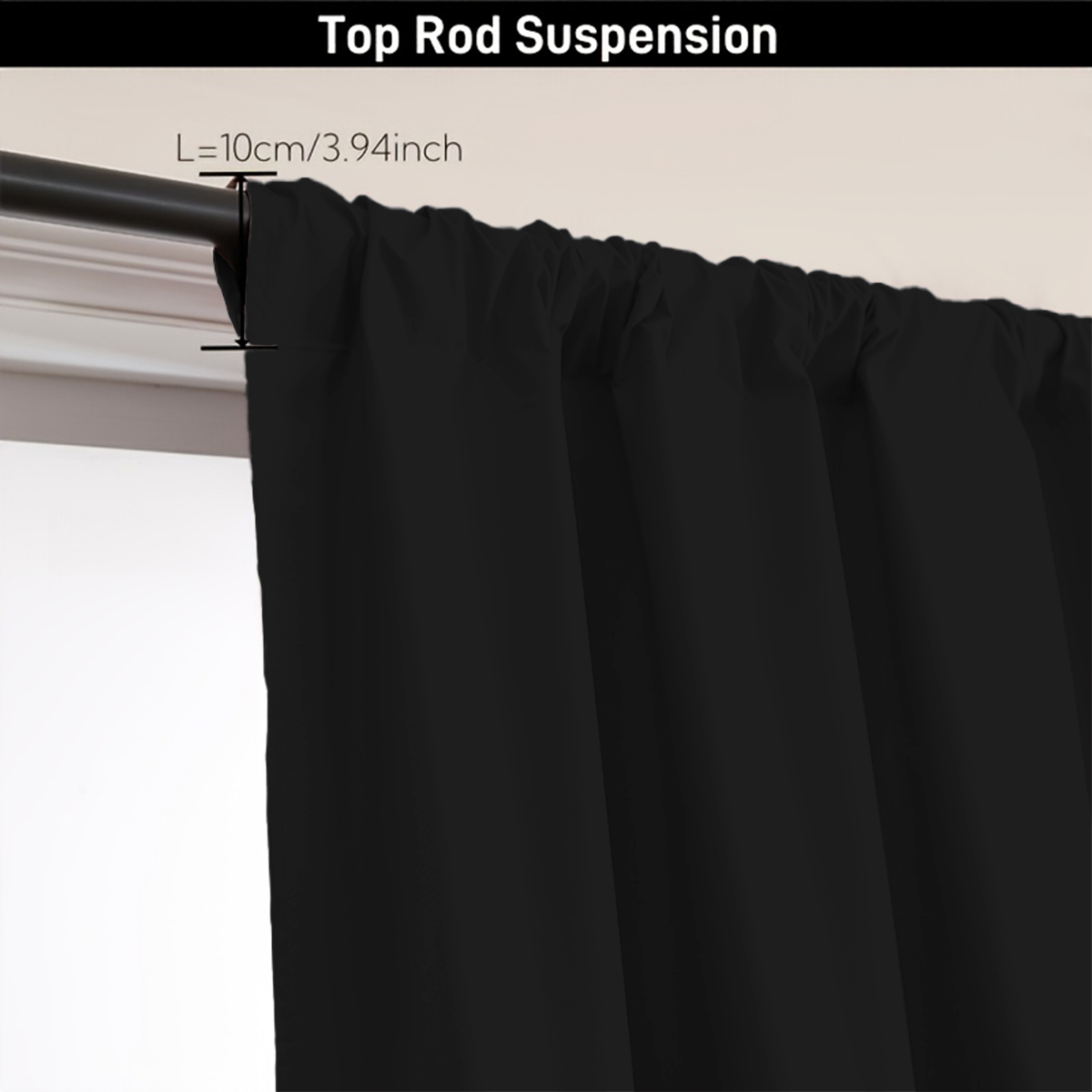 1 Piece of Simple Solid Color  - Curtain Rods recension och pris