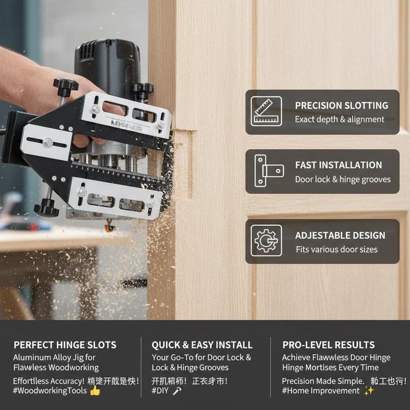 Aluminum Alloy Mortise Templat - Cabinet Hinges recension och pris