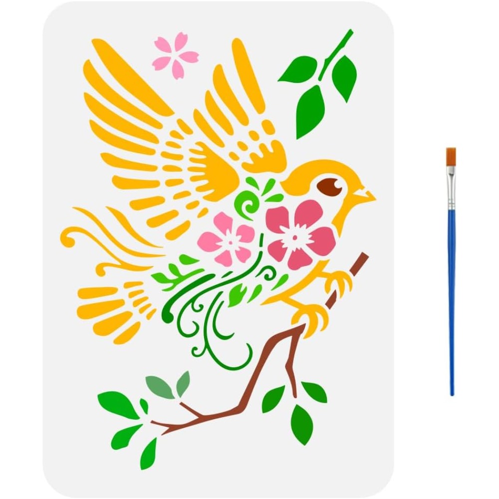 Sparrows on Branches Drawing S - Paint Brush recension och pris