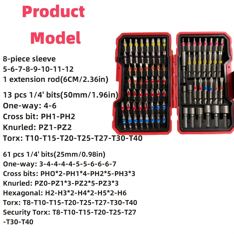 83Pcs Screwdriver Bit Set Impa - Drill Bits recension och pris
