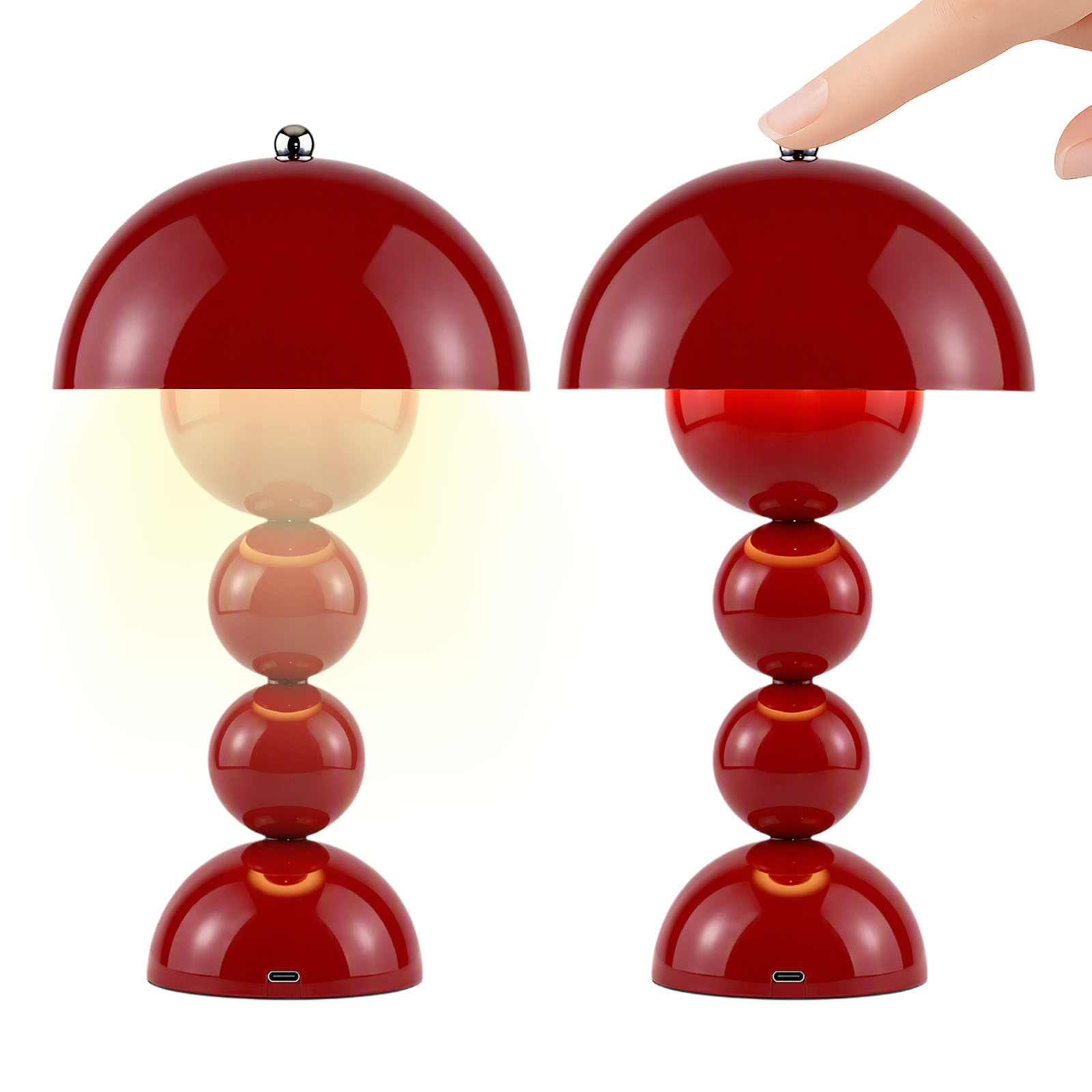 USB Mushroom Bud LED Table Lam - Light Switch recension och pris
