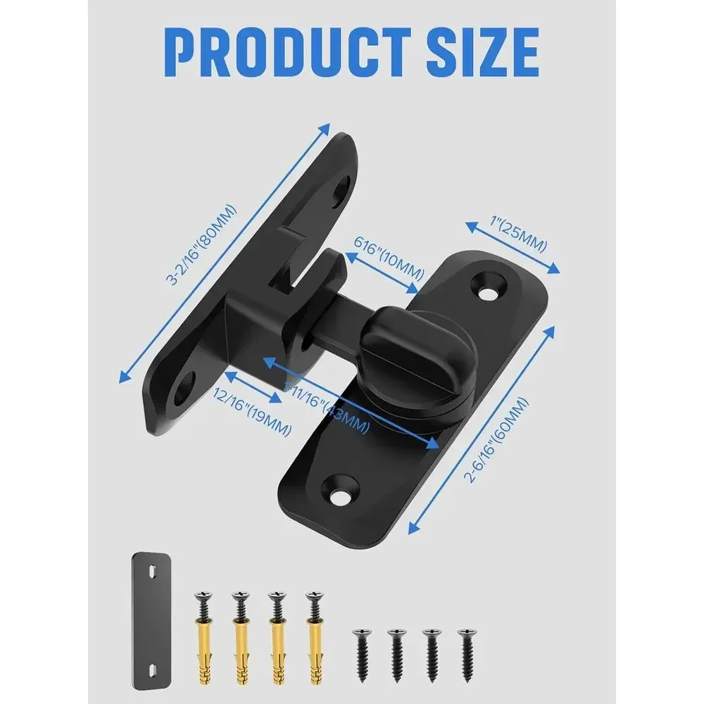90/180 Degree Flip Barn Door L - Door Lock recension och pris