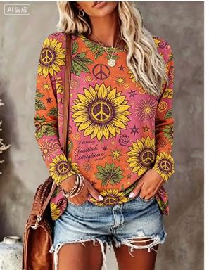 Women Long Sleeve T‑Shirt Hipp - Wallpaper recension och pris