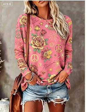 Women Long Sleeve T‑Shirt Hipp - Wallpaper recension och pris