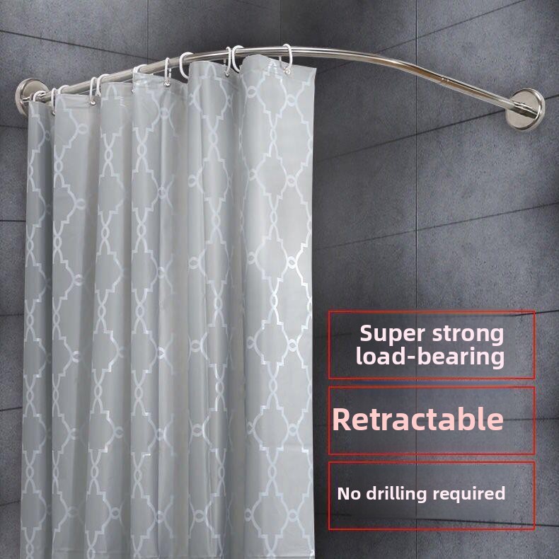Arc Shaped Bathroom Shower Rod - Curtain Rods recension och pris