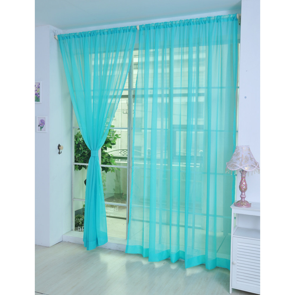 Transparent Voile Window Sheer - Curtain Rods recension och pris