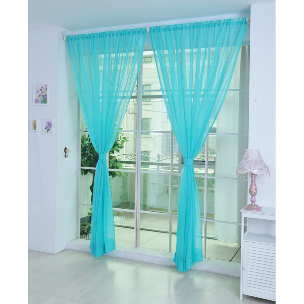 Transparent Voile Window Sheer - Curtain Rods recension och pris