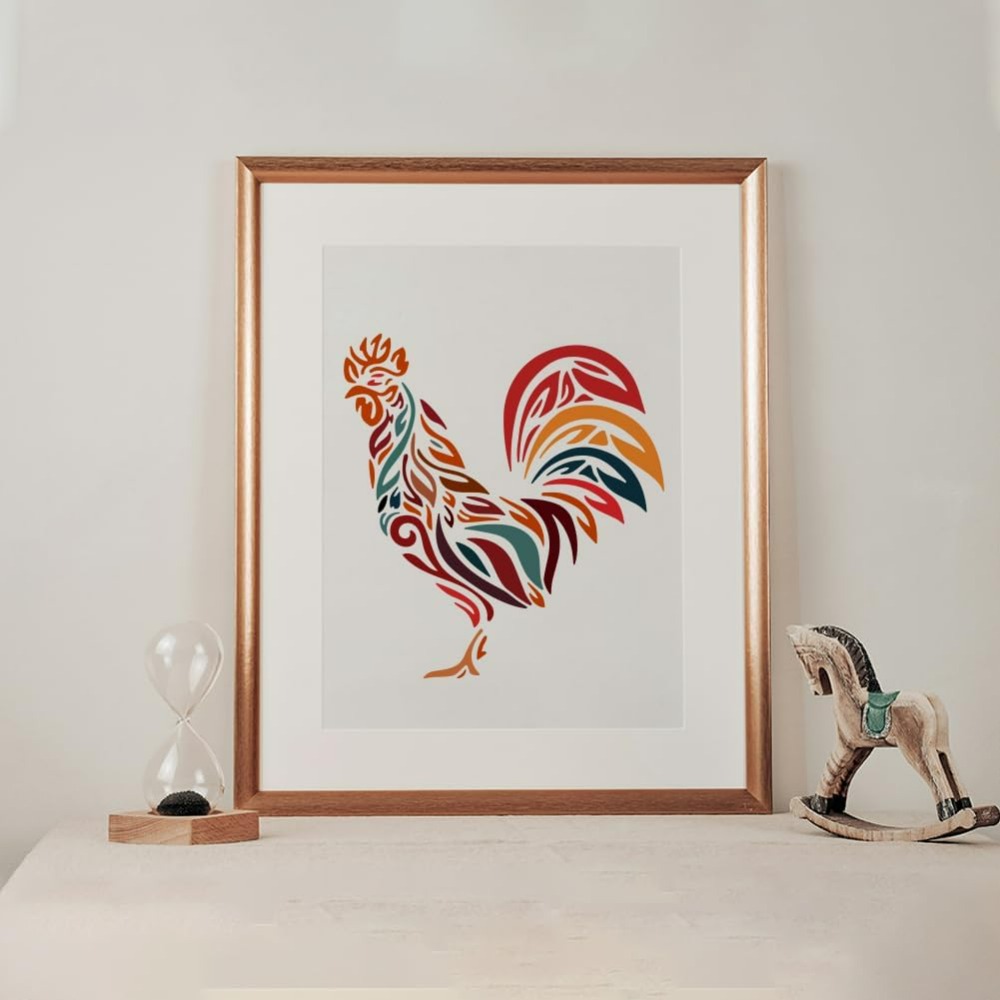 Chicken Stencil 11.8×11.8inch  - Paint Brush recension och pris