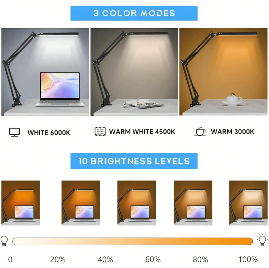 LED Desk Lamp For Home,Reading - Light Switch recension och pris