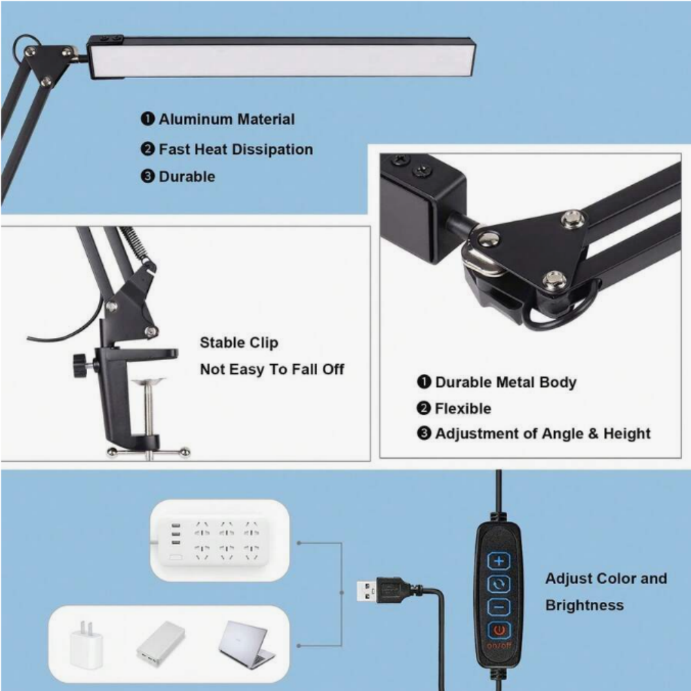 LED Desk Lamp For Home,Reading - Light Switch recension och pris
