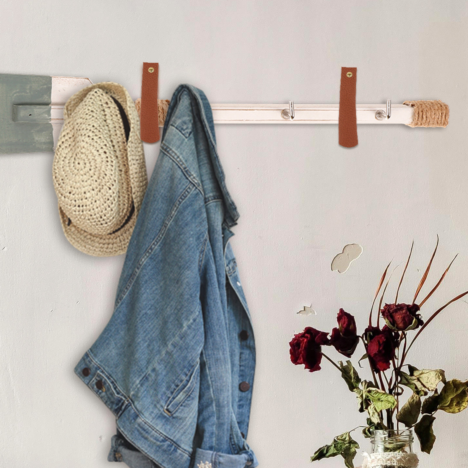 4Pcs Bohemian Style Wall Mount - Curtain Rods recension och pris