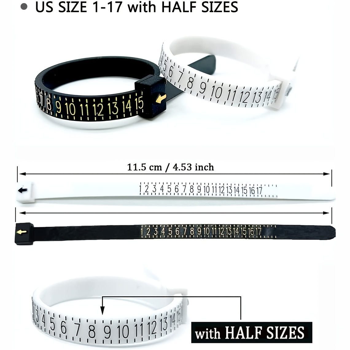 White Ring Sizer Tool - Soft A - Tape Measure recension och pris