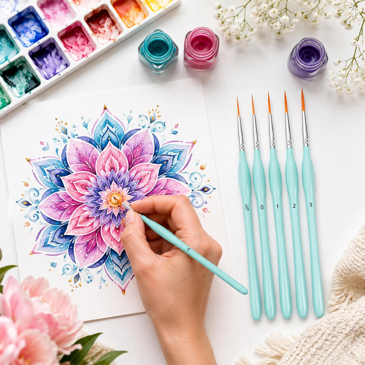 6pcs Rigger Paint Brushes Set, - Paint Brush recension och pris